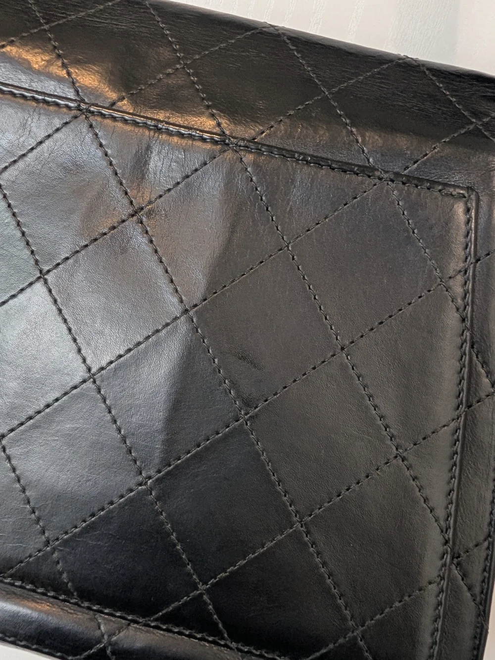 Chanel Vintage Matelassé Kelly Shoulder Bag In Black Quilted Lambskin